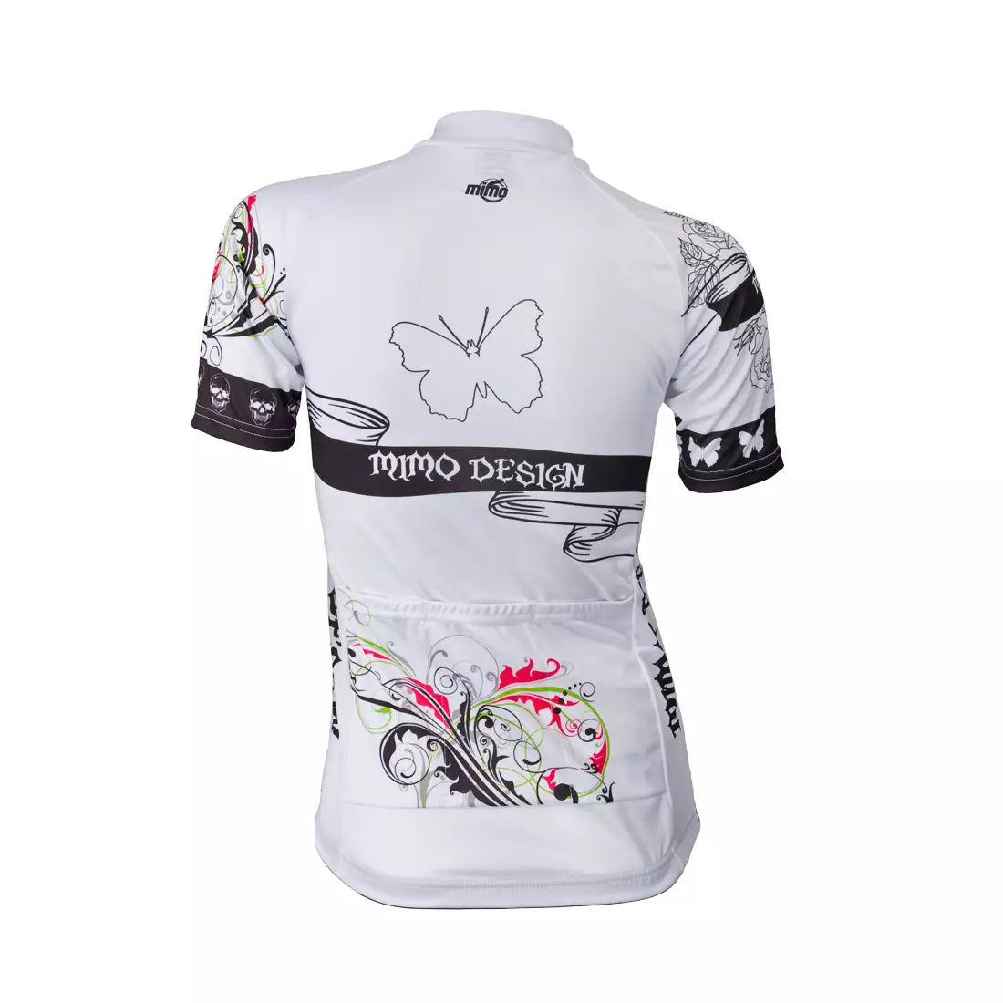 MikeSPORT DESIGN - RŮŽE - dámský cyklistický dres, barva: Bílá