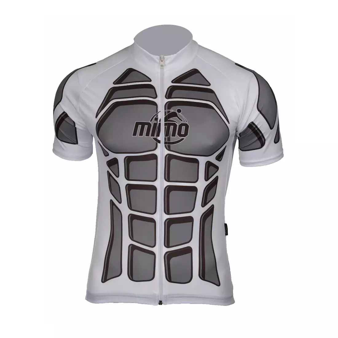 Pánský cyklistický dres MikeSPORT DESIGN BODY, bílo-šedý