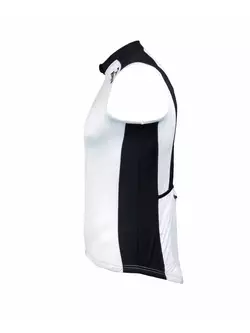 ROGELLI POLINO - pánský cyklistický dres bez rukávů, barva: bílá a černá