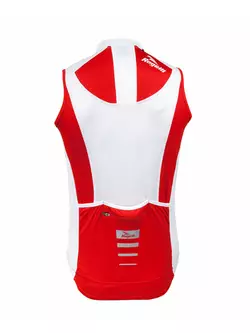 ROGELLI POLINO - pánský cyklistický dres bez rukávů, barva: červená a bílá