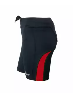 ROGELLI  RUN  EDIA - dámské sportovní kraťasy, barva: černá a červená