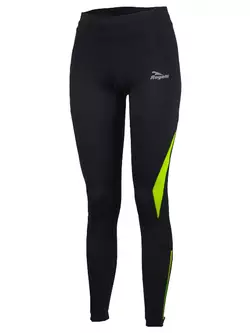 ROGELLI RUN - EMNA - dámské kalhoty na běhání, barva: černá a fluor