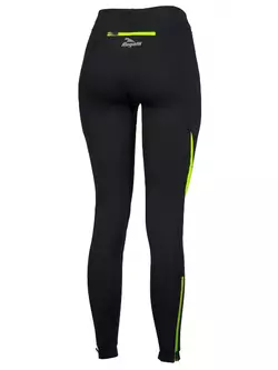 ROGELLI RUN - EMNA - dámské kalhoty na běhání, barva: černá a fluor