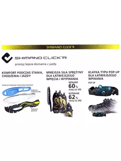 SHIMANO SH-CT40 - rekreační cyklistická obuv se systémem CLICK'R, barva: Modrá