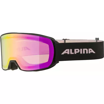 ALPINA M40 NAKISKA Q-LITE lyžařské/snowboardové brýle, black-rose matt