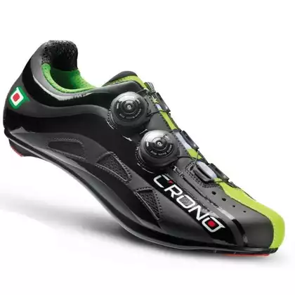 CRONO FUTURA 2 pánská cyklistická obuv - silniční, černá a zelená