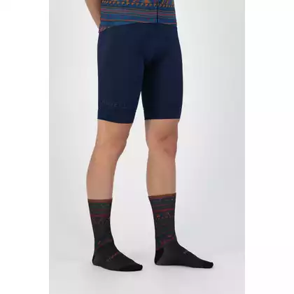 ROGELLI AZTEC Cyklistické ponožky, černé a oranžové