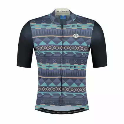 ROGELLI AZTEC pánský cyklistický dres modrá a béžová
