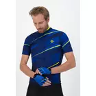 ROGELLI BUZZ Pánské cyklistické rukavice, modré a žluté