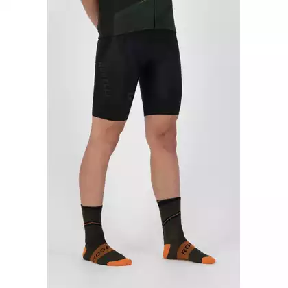ROGELLI BUZZ Sportovní ponožky, khaki-oranžové