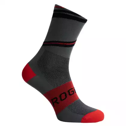 ROGELLI BUZZ Sportovní ponožky, šedá-červená