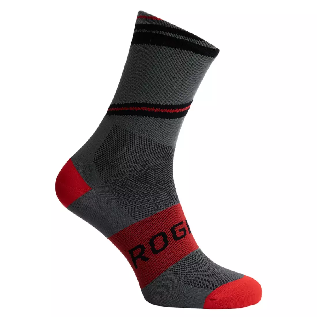 ROGELLI BUZZ Sportovní ponožky, šedá-červená