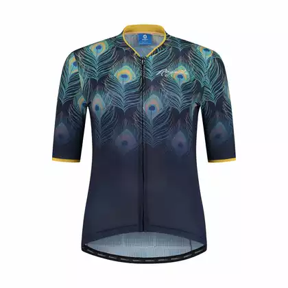 ROGELLI Dámský cyklistický dres ANIMAL modrá žlutá