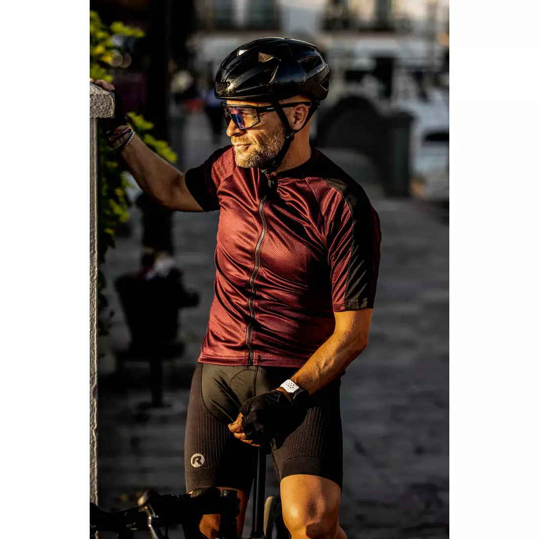 ROGELLI EXPLORE pánský cyklistický dres, kaštanové