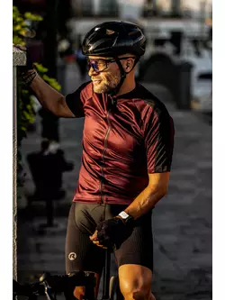 ROGELLI EXPLORE pánský cyklistický dres, kaštanové