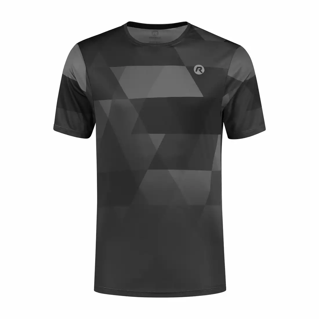 ROGELLI GEOMETRIC Pánské běžecké triko, černé
