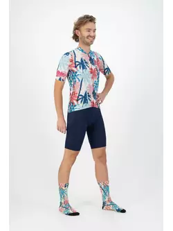 ROGELLI HAWAII pánské cyklistické tričko, modro-růžová