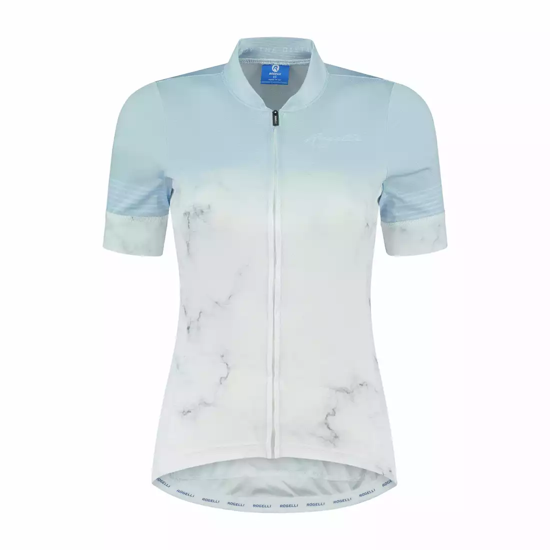 ROGELLI MARBLE Dámský cyklistický dres, bílo-modrý
