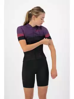 ROGELLI MARBLE Dámský cyklistický dres, černo-fialový