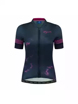 ROGELLI MARBLE Dámský cyklistický dres, tmavě modrá a růžová