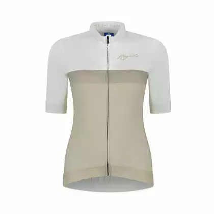 ROGELLI PRIME Dámský cyklistický dres, béžový a bílý