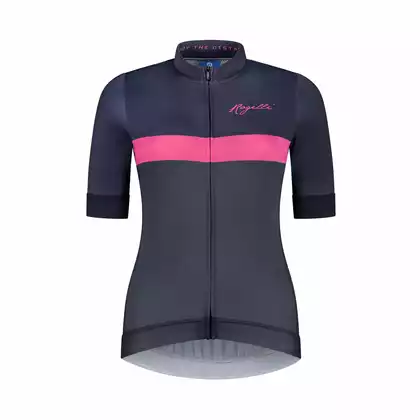 ROGELLI PRIME Dámský cyklistický dres, tmavě modrá a růžová