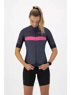 ROGELLI PRIME Dámský cyklistický dres, tmavě modrá a růžová