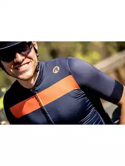 ROGELLI PRIME pánský cyklistický dres modrá oranžová
