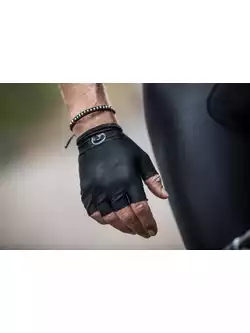 ROGELLI SOLID Pánské cyklistické rukavice, černé