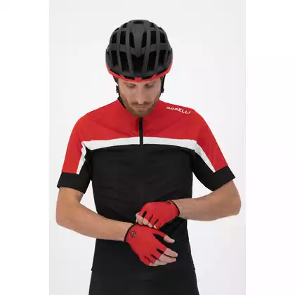 ROGELLI SOLID Pánské cyklistické rukavice, červené