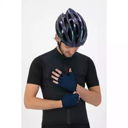 ROGELLI SOLID Pánské cyklistické rukavice, tmavě modrá