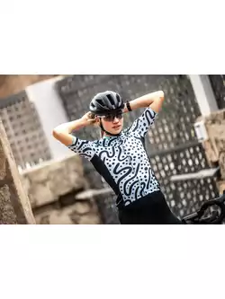 Rogelli ABSTRACT dámský cyklistický dres, tyrkysově černá