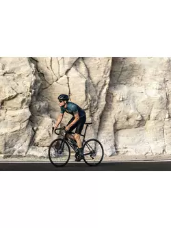 Rogelli BLOCK pánský cyklistický dres, zeleno-oranžová