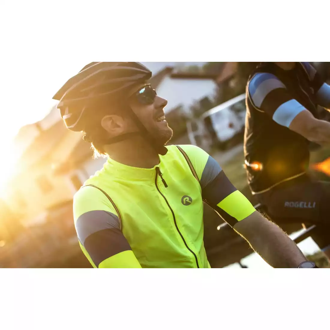 Rogelli CORE pánská cyklistická vesta, fluor-žlutý