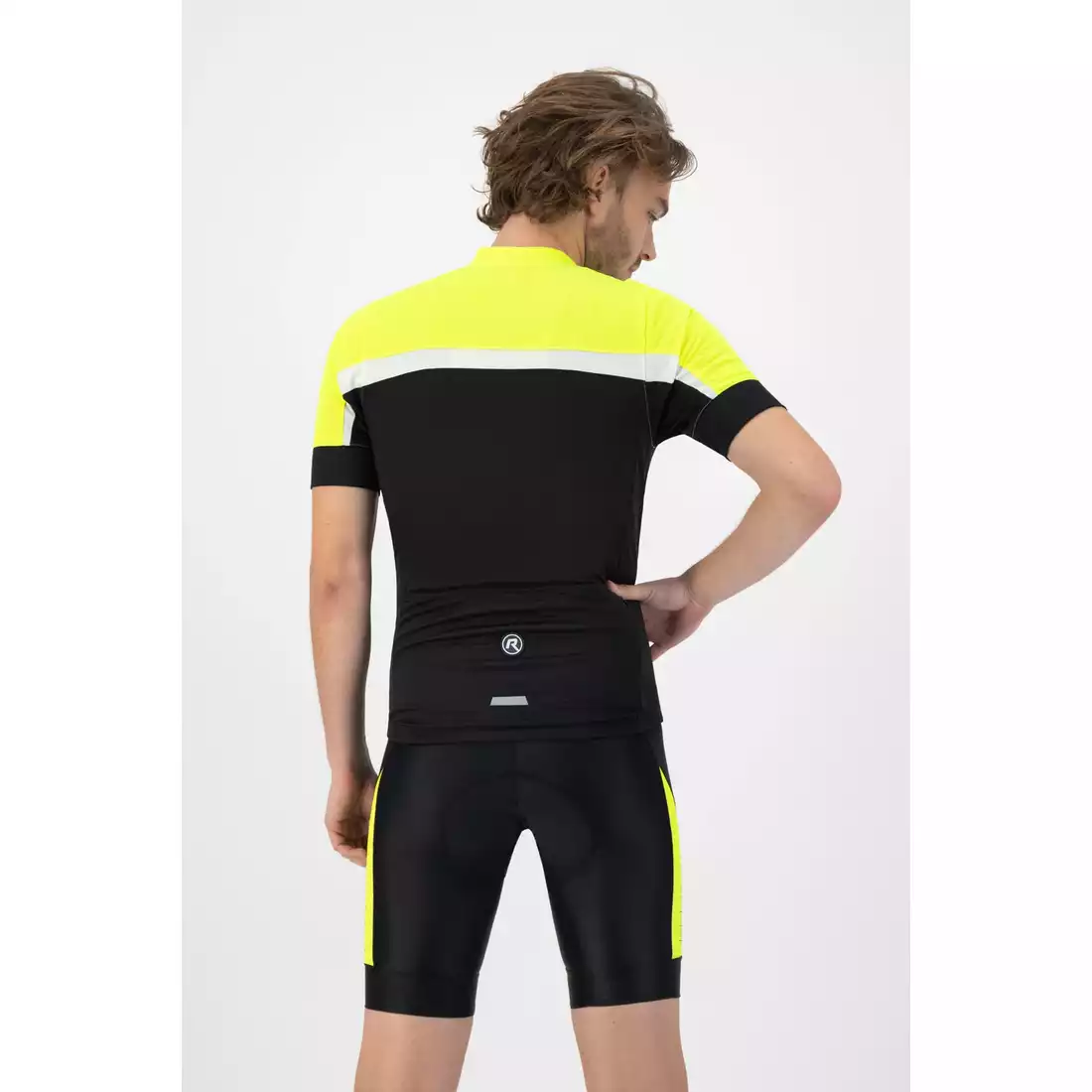 Rogelli COURSE pánský cyklistický dres, Černá a žlutá