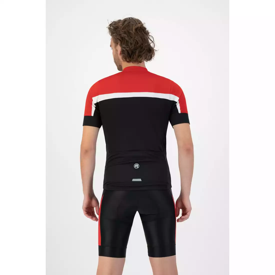 Rogelli COURSE pánský cyklistický dres, černá a červená