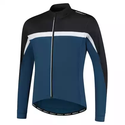 Rogelli COURSE pánský cyklistický dres s dlouhým rukávem, Černá a modrá