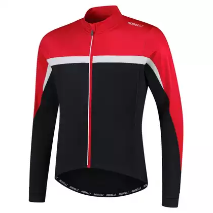 Rogelli COURSE pánský cyklistický dres s dlouhým rukávem, černá a červená