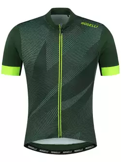 Rogelli DUSK pánský cyklistický dres, zelená žlutá