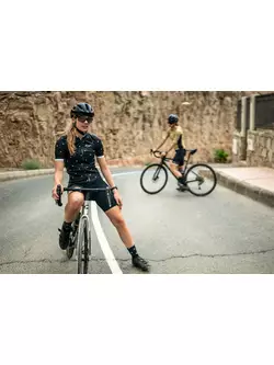 Rogelli HEARTS dámský cyklistický dres, Černý a bílý