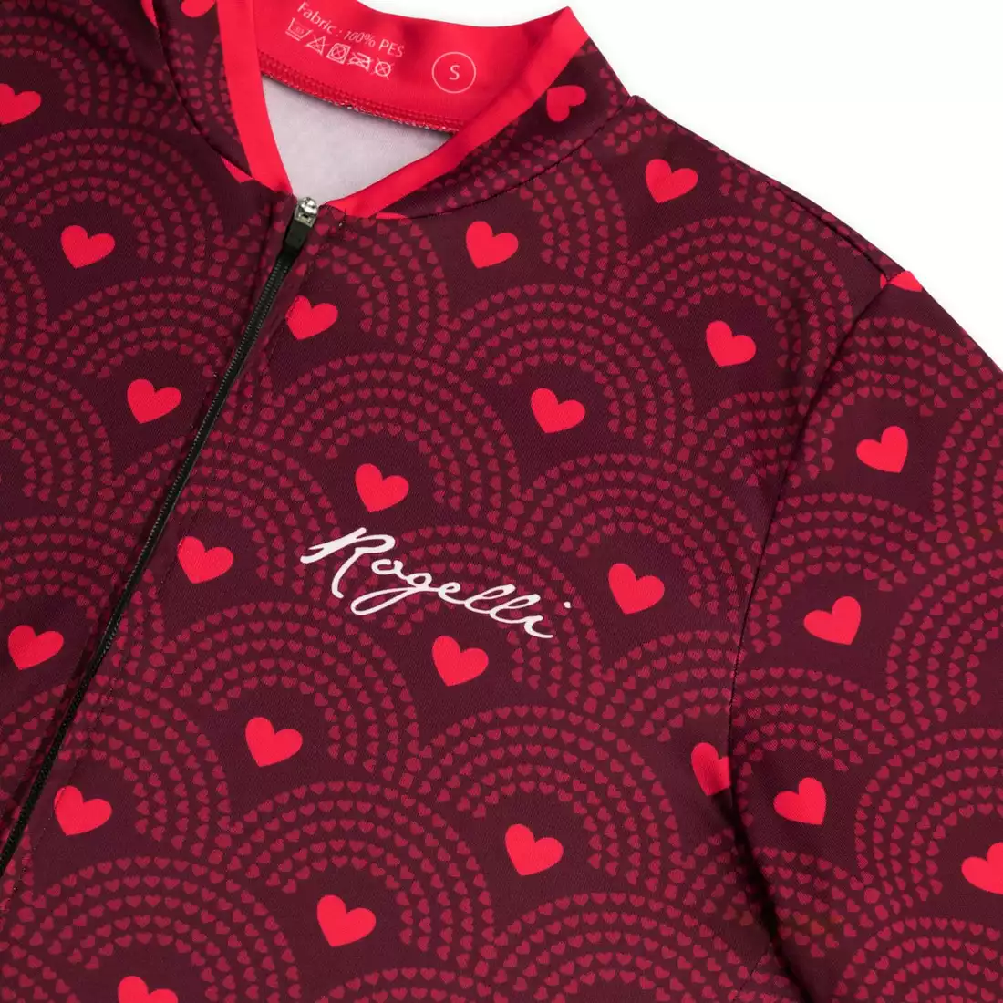 Rogelli HEARTS dámský cyklistický dres, kaštanově růžová