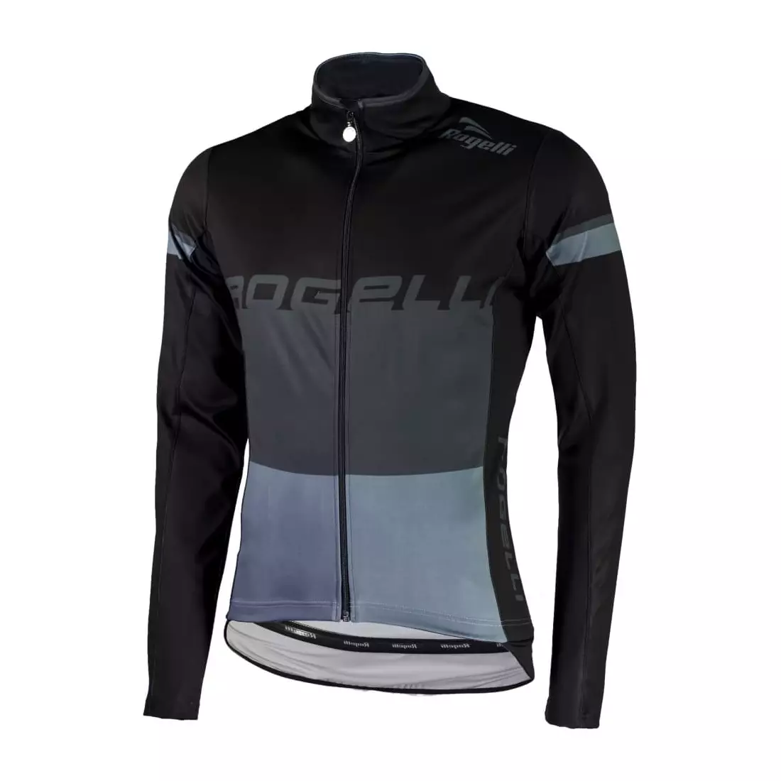 Rogelli HYDRO voděodolný pánský cyklistický dres s dlouhým rukávem, černá a šedá