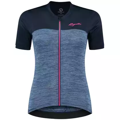 Rogelli MELANGE dámský cyklistický dres, tmavě modrá a růžová