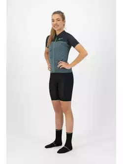 Rogelli MELANGE dámský cyklistický dres, tmavě modrá a tyrkysová