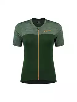 Rogelli MELANGE dámský cyklistický dres, zeleno-oranžová