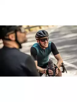 Rogelli MELANGE pánský cyklistický dres, tyrkysově černá
