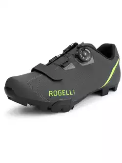 Rogelli MTB R400X pánské MTB cyklistické boty, šedo-fluor žlutá