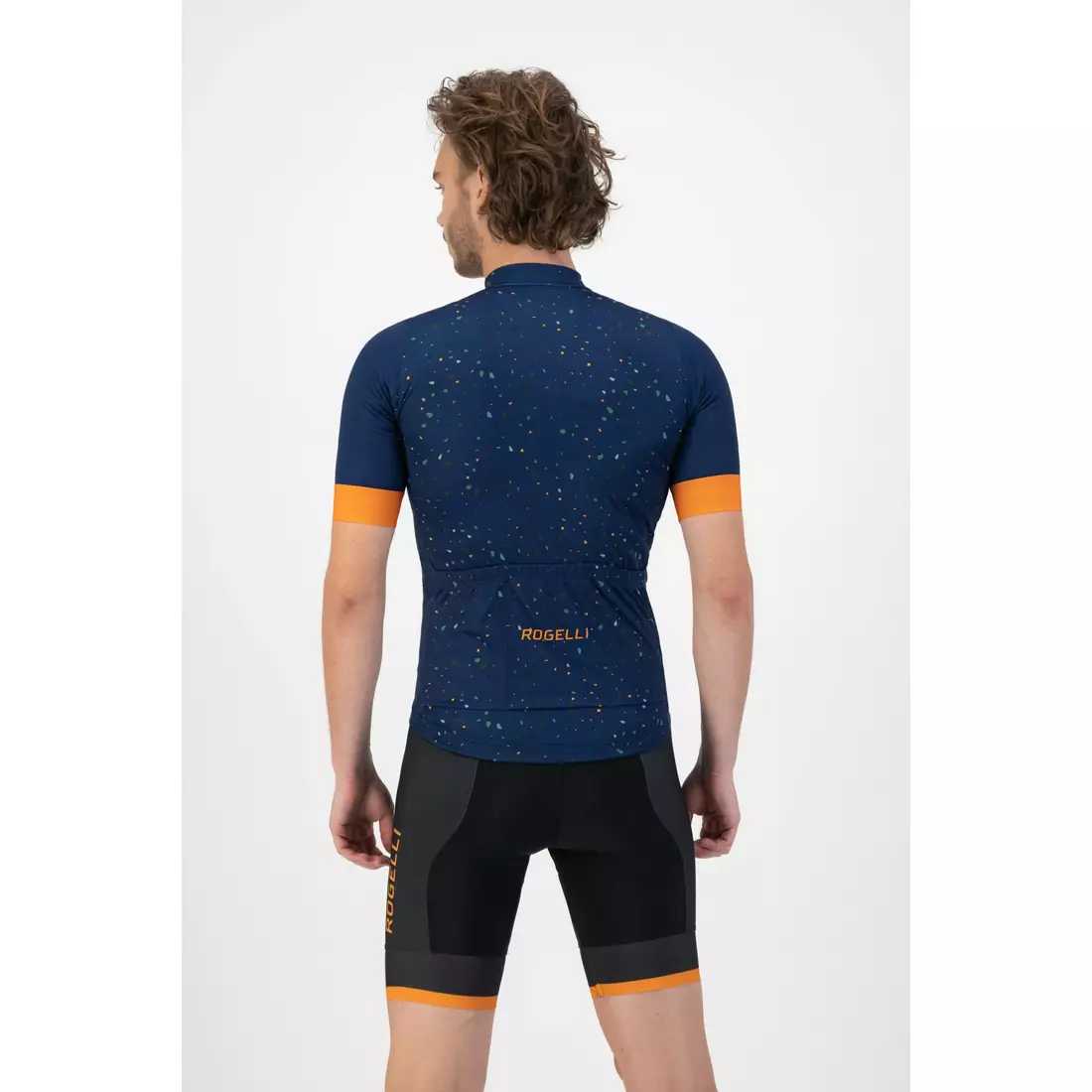 Rogelli TERRAZZO pánský cyklistický dres, modro-oranžová