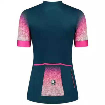 Rogelli WAVES dámský cyklistický dres, tmavě modrá a růžová