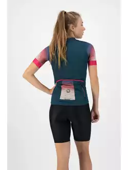 Rogelli WAVES dámský cyklistický dres, tmavě modrá a růžová
